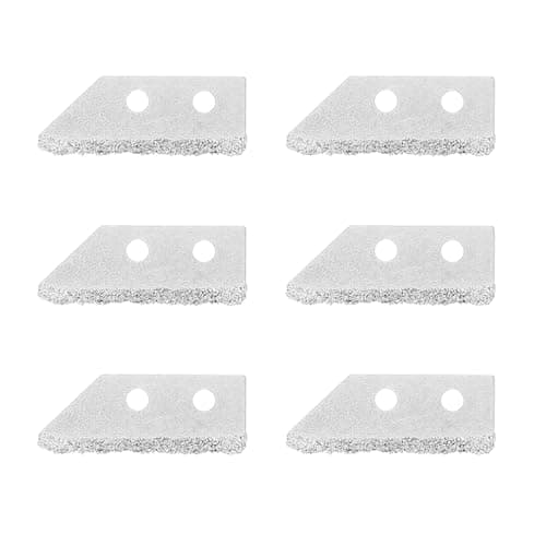 Image of 6 Pcs Pro Grout Scraping Rake Blades, Metal Grout Clean Remover Tile Grout Hand Saw Angled Replacement for Tile Cleaning