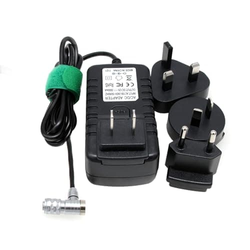 Image of HangTon BMCC 6K BMPCC 4K 6K Pro 12V AC DC Power Supply Adapter for Blackmagic Design Pocket Cinema Camera, Right Angle 2-pin Connector