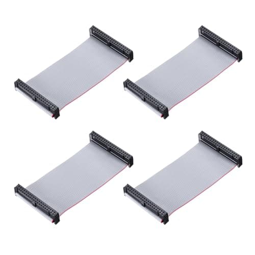 Image of sourcing map 4 Pcs IDC Flat Ribbon Cable, 2.54mm Pitch 50mm Width 10cm Long 40 Pin FC to FC Flat Ribbon Connector Jumper Wire for PC, LED Displays