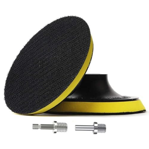 Image of HOTCKB 2 Sets 115mm Sanding Pads 4.5 inch Replacement Backing Pad with m14 Drill Adapter for Orbital Sander Buffer Polisher