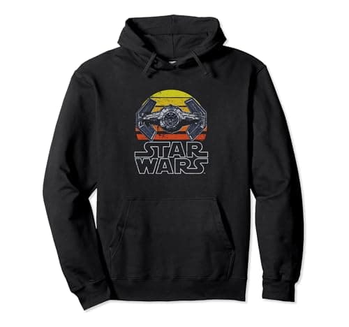 Image of Star Wars Tie Fighter Retro Halftone Sunset Pullover Hoodie