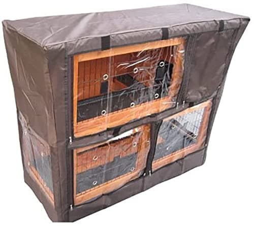 Image of BUNNY BUSINESS Double Decker Rabbit/Guinea Pig Hutch with Legs and opening roof, Rabbit hutches and Runs HUTCH & COVER PACKAGE (BB-41-DDL + COVER)