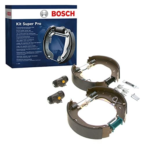 Image of Bosch KS646 Kit Super Pro - Rear drum brake kit - 1 pre-assembled set, 2 wheel brake cylinders, 4 brake shoes