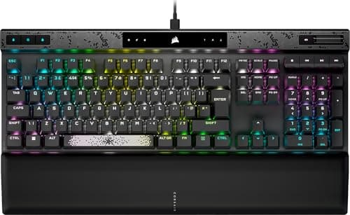 Image of CORSAIR K70 MAX RGB Magnetic Mechanical Wired Gaming Keyboard – MGX Adjustable Switches, Simultaneous SOCD and Rapid Trigger, PBT Double-Shot Keycaps, Sound Dampening, 8000Hz Polling, QWERTY UK, Black