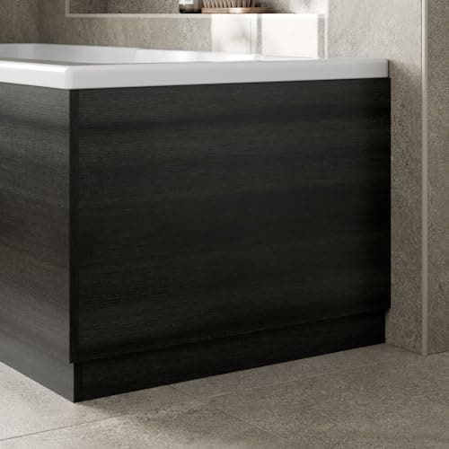 Image of Baystone Modern 700mm End MFC Bath Panel 16mm Wooden Panels for Bathroom Baths Soaking Tubs, Adjustable Plinth, Easy to Cut, Charcoal Grey