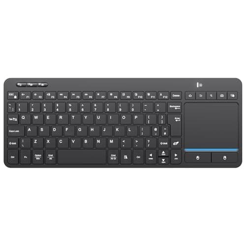 Image of Bnnwa Multi-Device Wireless Keyboard with Trackpad, Bluetooth Keyboard with Big Size Touchpad,Support 3 Devices for PC,Windows, Android, Chrome OS, Laptop, Table,QWERTY UK Layout