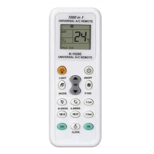 Image of Universal Air Conditioner Remote Control, Compatible with,Fujitsu, Haier, LG, Gree, Midea, Hitachi, Sharp, Panasonic, Samsung, Sanyo, Hisense, Whirlpool, Bosch(No battery included) (White 1 PC)