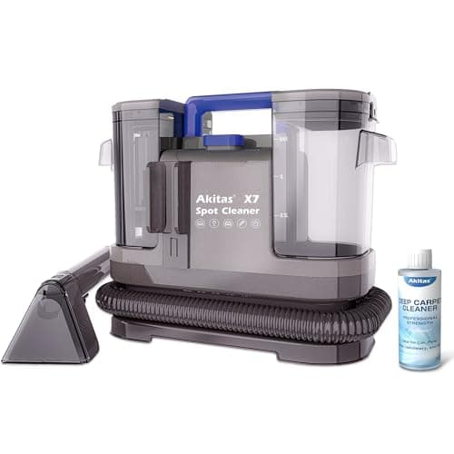 Image of Akitas X7 Spot Cleaner, 600W Portable Carpet & Upholstery Cleaner with Self-Cleaning Function, Dual Water Tanks, Lightweight Handheld Design, Ideal for Pet Stains, Sofas, Rugs, Cars & Upholstery