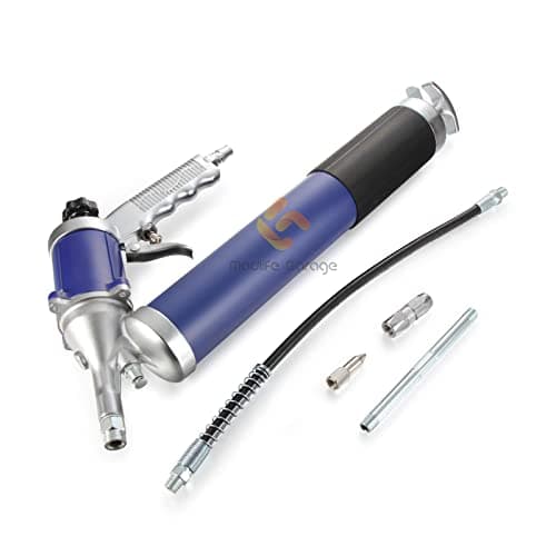 Image of Madlife Garage Heavy Duty 6000 PSI 14oz Air Grease Gun Pump with Rigid and Flexible Extension Lubricating