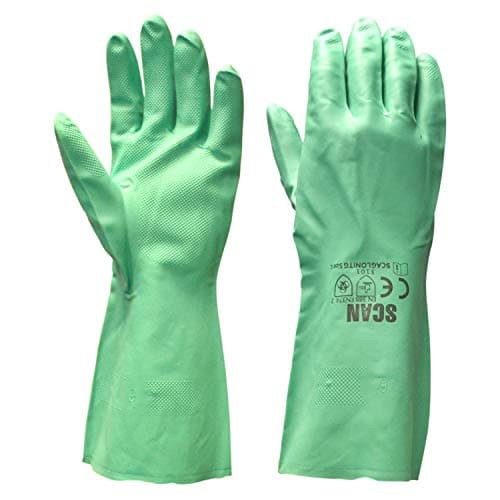 Image of Scan SCAGLONITG Nitrile Gauntlets with Flock Lining - Size 9