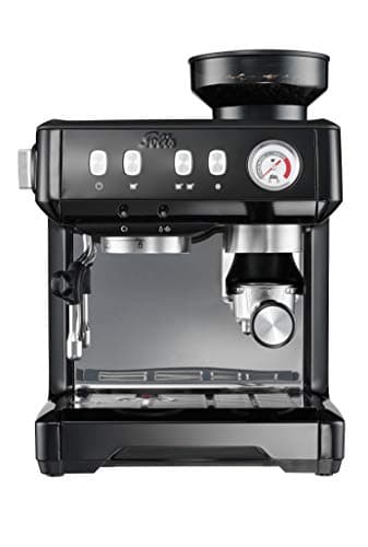 Image of Solis Grind & Infuse Compact 1018 Espresso Machine with Filter Holder, Pressure Gauge, Steam/Hot Water Nozzle, Temperature Regulator, 51 mm Filter Holder, Dual Spout, Black