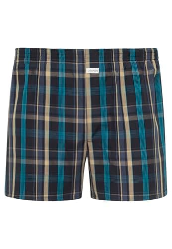 Image of Jockey Men's Everyday Check Woven Boxer, Jockey Blue Harper Plaid, XL