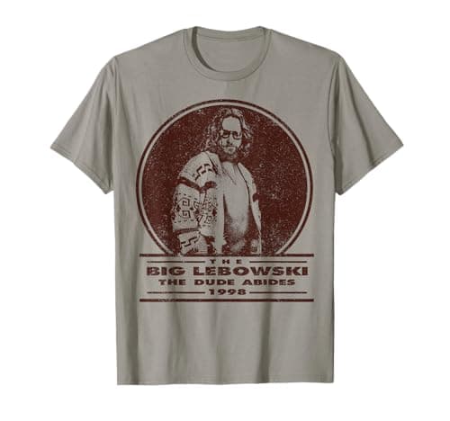 Image of Big Lebowski Distressed Dude Abides Stamp T-Shirt