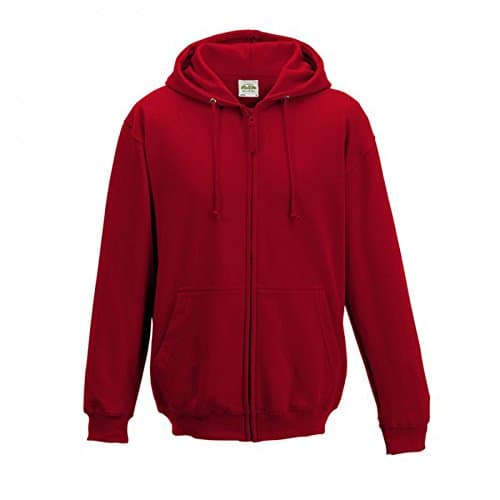 Image of Awdis Zoodie Men's Hooded Sweatshirt, Fire Red, M