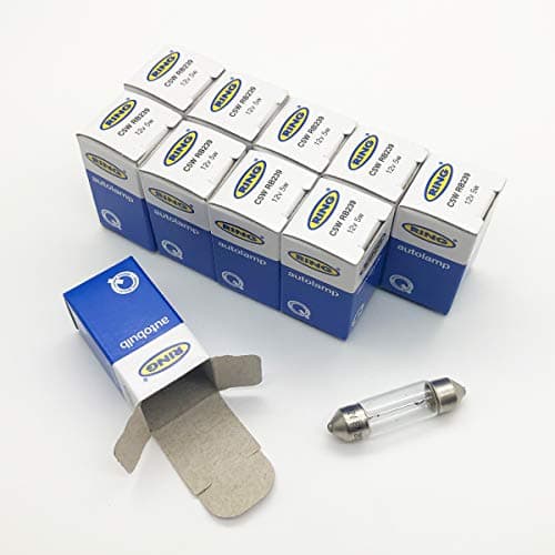 Image of 10 x Ring R239 C5W Festoon Car Number Plate Interior Light Bulb 239 12v 5w 11x38mm
