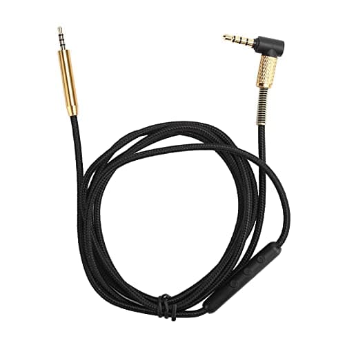 Image of lvifloae Replacement Audio Cable 2.5mm to 3.5mm Male to Male Braided Headphone Cord compatible with AKG Y40 Y50 Y45 S700 QC25 OE2 QC35 Black 1.5m (With wheat style)