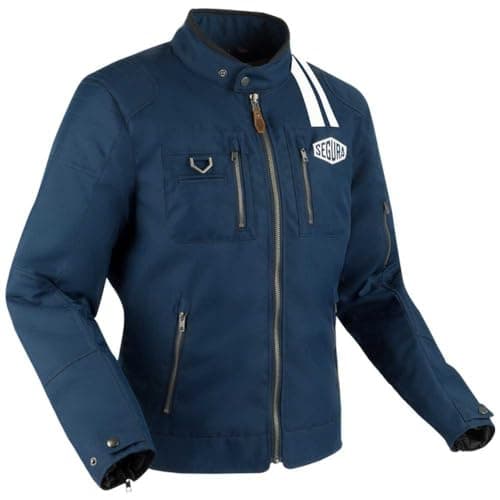 Image of SEGURA Scorpio Motorcycle Jacket, Navy/White, L