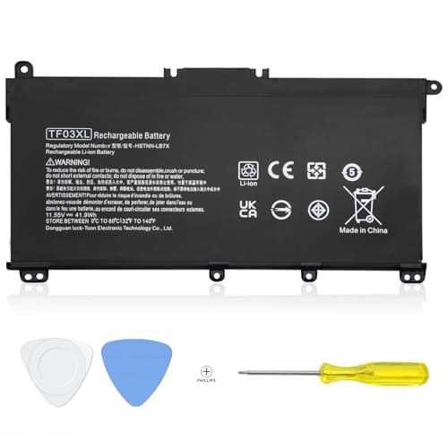 Image of TF03XL 920070-855 Laptop Battery Compatible with HP Pavilion 14-BF 14-BK 15-CC 15-CD 15-CK 17-AR X360 14M-CD0001dx 15-CC0XX 15-CC1XX 15-CD0XX 15-CC050WM 15-CD040WM 920046-421 920046-121 920046-541