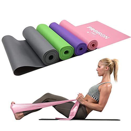 Image of PROIRON Latex-Free Resistance Bands, Exercise Bands for Strength Training, Yoga, Pilates, Stretching, Home Gym Workout, Upper Lower Body, Light Medium Heavy