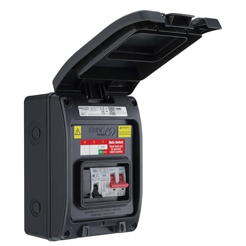 Image of Sync Energy EV Consumer Unit with 100A Main Switch, 40A MCB and Type 2 SPD, Enclosure for Electric and Hybrid Vehicles, Populated, 5 Modules, BG Sync EV, IP66, CP5MPS1G