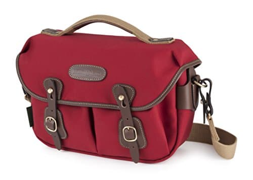 Image of Billingham Hadley Small Pro Camera Bag (Burgundy Canvas / Chocolate Leather)