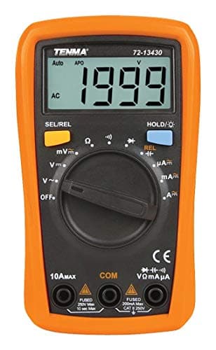 Image of DMM, Handheld, AUTO/Manual, 2000 Count | Digital MULTIMETER Hand HELD Test, 1 X Qty - 72-13430