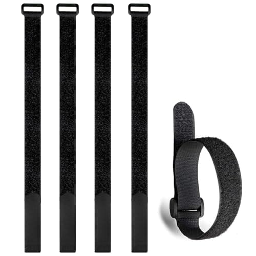 Image of 5 Pieces Hook and Loop Straps,Cable Straps,Multipurpose Securing Straps,for Headphones,Printers Laptops USB Data Cables,Tents,Sports Equipment,Plants and Tools(20 x 500mm)