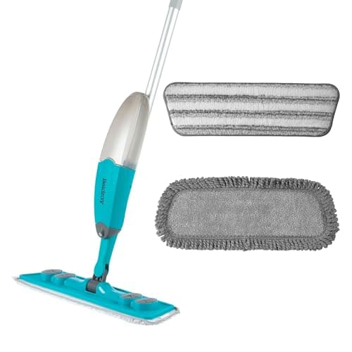 Image of Beldray Antibac Pet Plus Spray Mop – Wet & Dry Floor Mop, 2-in-1 Scrubbing & Drying For All Hard Floors, Easy Spray Trigger, 1.2 M Handle, Machine Washable Pads, 450 ml Water Tank, Remove Dog/Cat Hair