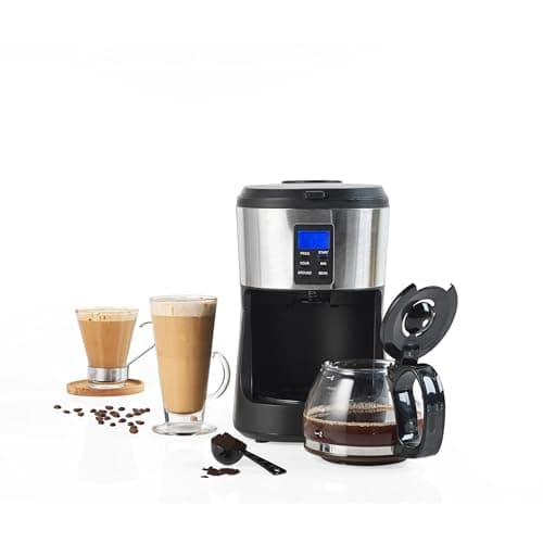 Image of Salter EK4368 Bean to Jug Coffee Machine – Electric Coffee Grinder, 750ml Filter Coffee Maker with Reusable Filter, Digital Display with Programmable Timer, Keep Warm and Auto-Shut Off Function, Black