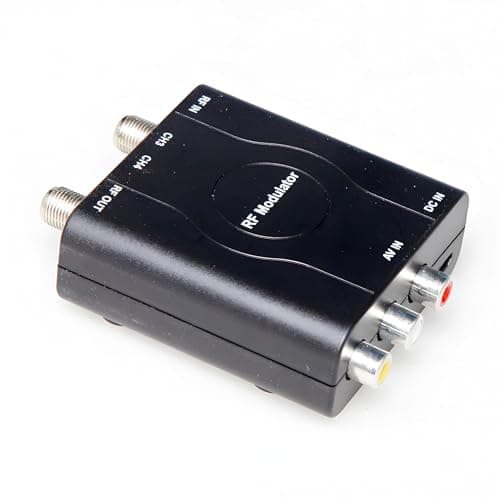 Image of RCA to Coaxial Adapter, RF Coaxial Modulator, CVBS RF Adapter, VHF Converter, Channel 3/4 Switch for Game & Video Hub, DVD, VCR Player, PS2 PS3 PS4