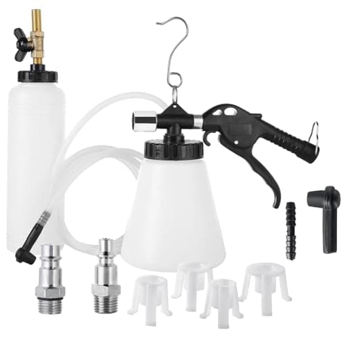 Image of DASBET Brake Fluid Bleeder Tool Kit Pneumatic Vacuum Brake Bleeder Car Brake System Bleeding Tool with Extractor and Refill Bottle (90-120 PSI)