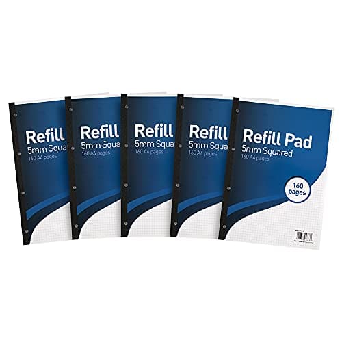 Image of SUMMIT A4 Refill Pad, 5 mm Squared, 160 Page, Pack of 5