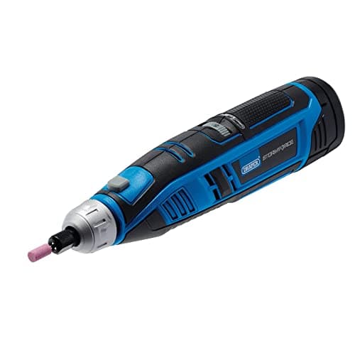 Image of Draper 07849 Storm Force 10.8V Power Interchange Rotary Multi-Tool Kit, 1 x 1.5Ah Battery, x Fast Charger (50 Piece), Blue and Black
