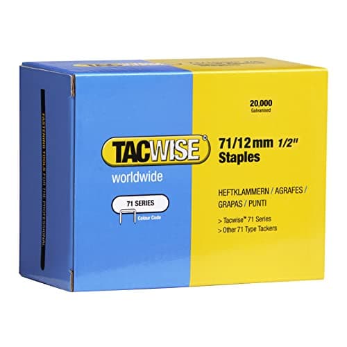 Image of Tacwise 0370 Type 71 / 12 mm Galvanised Upholstery Staples, Pack of 20,000