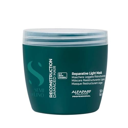 Image of Alfaparf Milano Semi di Lino Reconstruction Reparative Light Mask 500ml - maschera ristrutturante capelli fini