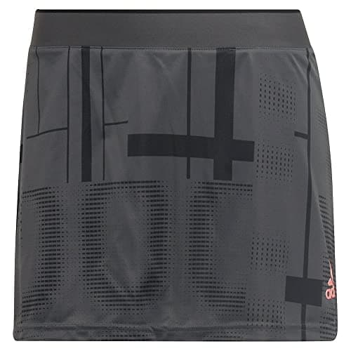 Image of adidas Club Tennis Graphic Skirt - Grey Six/Acid Red