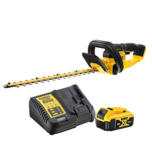 Image of DeWalt - Brushless XR 18V 5Ah Li-Ion Hedge Trimmer - DCMHT563P1-QW - Cordless Electric Hedge Trimmer with Battery and Charger - Blade 55cm - Teeth Spacing 25mm - Cutting 75min/Load - 3.4kg