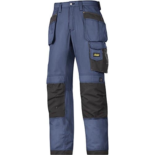 Image of Snickers 32139504054 Size 54 "Rip-Stop" Craftsmen Holster Pocket Trousers - Navy Blue-Black