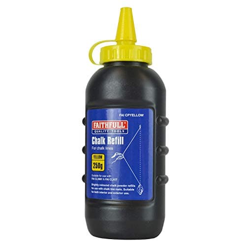 Image of Faithfull FAICPYELLOW Builders Chalk Line Powder Refill Yellow 250g (8oz)