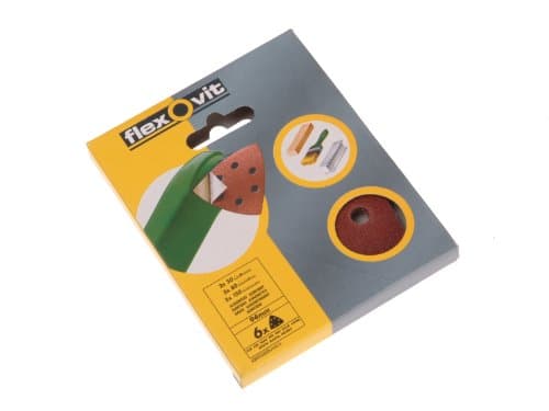 Image of Flexovit Velcro Backed Delta Sanding Sheets - 94mm - Assort (6pk)