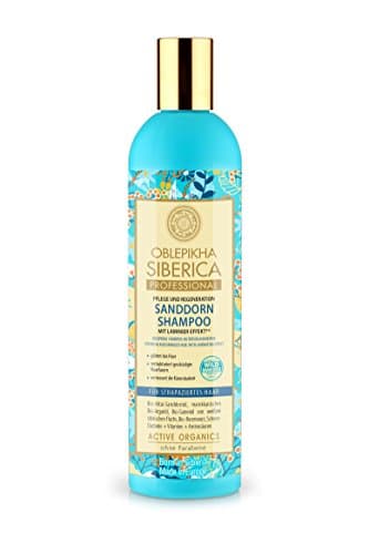 Image of Natura Siberica Sea Buckthorn Shampoo for Damaged Hair Care and Regeneration Blue 400 ml