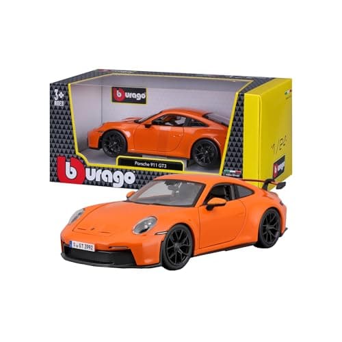 Image of Bburago Porsche 911 GT3 - Realistic 1:24 Scale Model Car (Random Choice from Available Colours), Official Porsche Licence, Recommended Age 3+ Years