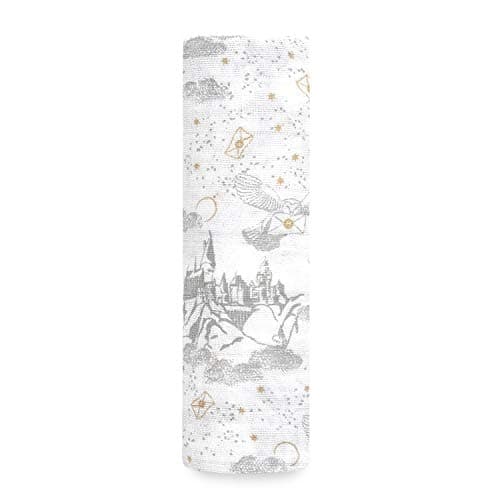 Image of aden + anais™ large swaddle cotton muslin rising star-follow the stars (Harry Potter™)