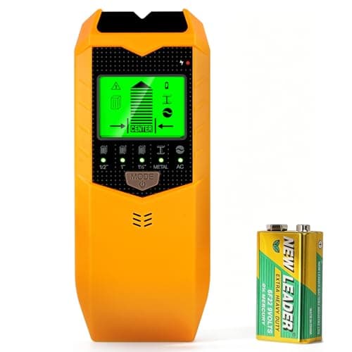 Image of Stud Finder Wall Scanner, WOVTE 5 in 1 Electronic Stud Detector Stud Finder with Battery, Audio Alarm and HD LCD Display for The Center and Edge of Wood, AC Wire, Metal and Studs Detection