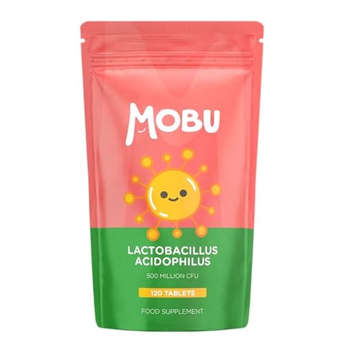Image of Acidophilus Lactobacillus 50mg – 120 Tablets | 500 Million CFU Probiotic | Probiotics for Gut Health, Digestion & Bloating Relief | UK Made | MOBU