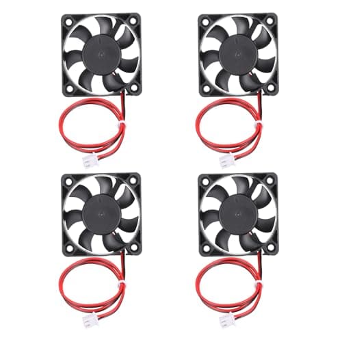 Image of sourcing map 4Pcs DC 5V 5010 5012 3D Printer Cooling Fan, Mini Brushless Fan with A1-Type 2.54mm Positive Terminals Hydraulic Bearing 5116 RPM for Heat Sink Cooling