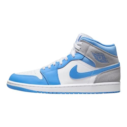 Image of NIKE Jordan 1 Mid Men's White/University Blue DX9276-100 9, White/University Blue, 8 UK