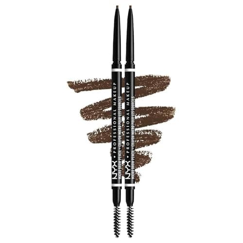 Image of NYX Professional Makeup Micro Brow Pencil, Ultra Slim Eye Brow Pencil with Dual Ended Ultrafine Tip, Waterproof & Smudge-Resistant, Vegan Formula, Shade: Brunette, Pack of 2