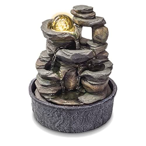 Image of Valiant Table Top Water Fountain with Spinning Glass Sphere