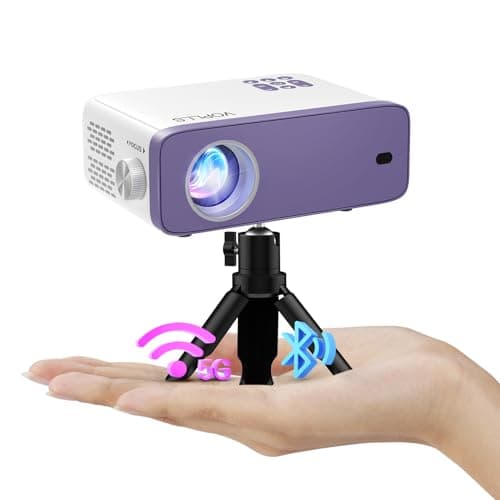 Image of Mini Projector, VOPLLS WiFi Bluetooth 1080P Full HD 15000L Video Projector Portable Outdoor Home Theater Movie Projector, 50% Zoom, Compatible with HDMI, USB, AV, Smartphone/Tablet/Laptop/PC/TV Box